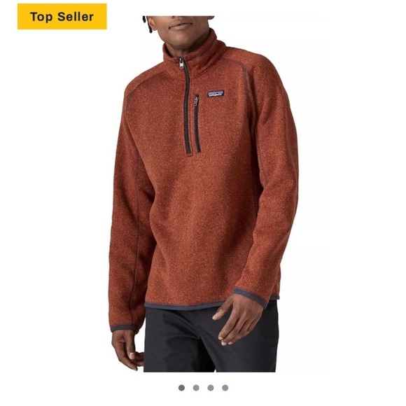 Patagonia Men's Medium Better Sweater 1/4 Zip Pullover Burnished Red NWT Jacket - Picture 7 of 9